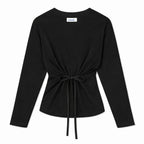 Cinched Oversized Tee - Black