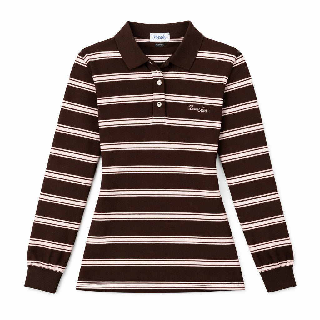 Striped Polo - Brown