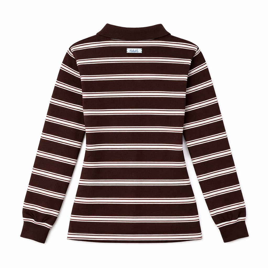 Striped Polo - Brown