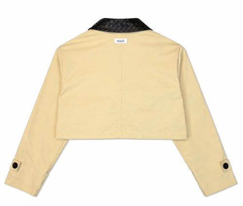 Cropped Trench Coat - Beige