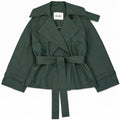 Cropped Trench Coat - Green