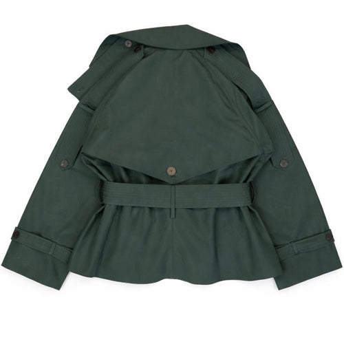 Cropped Trench Coat - Green
