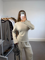 Waffle Long Sleeve T-shirt - Mint Green