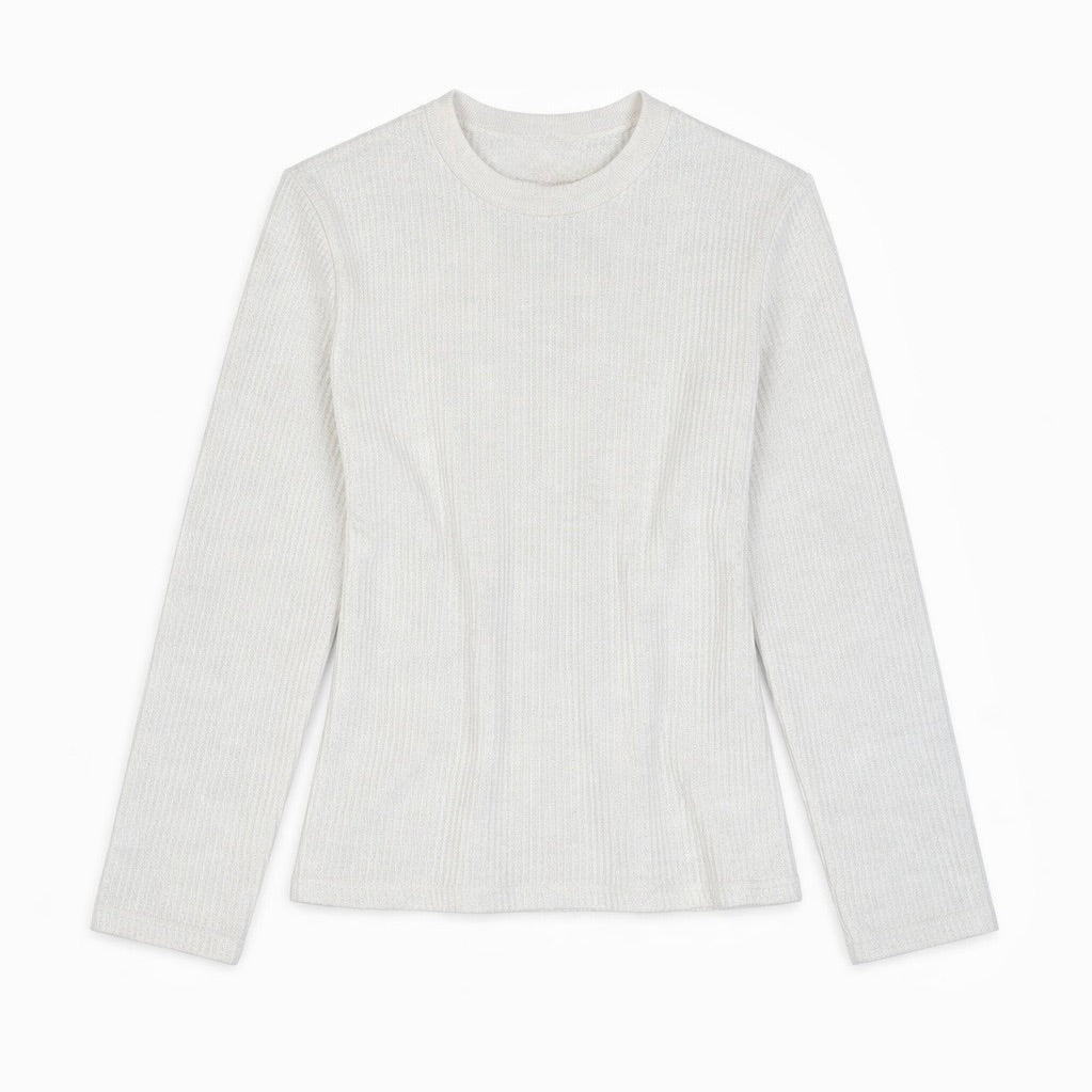Waffle Long Sleeve T-shirt - Mint Green