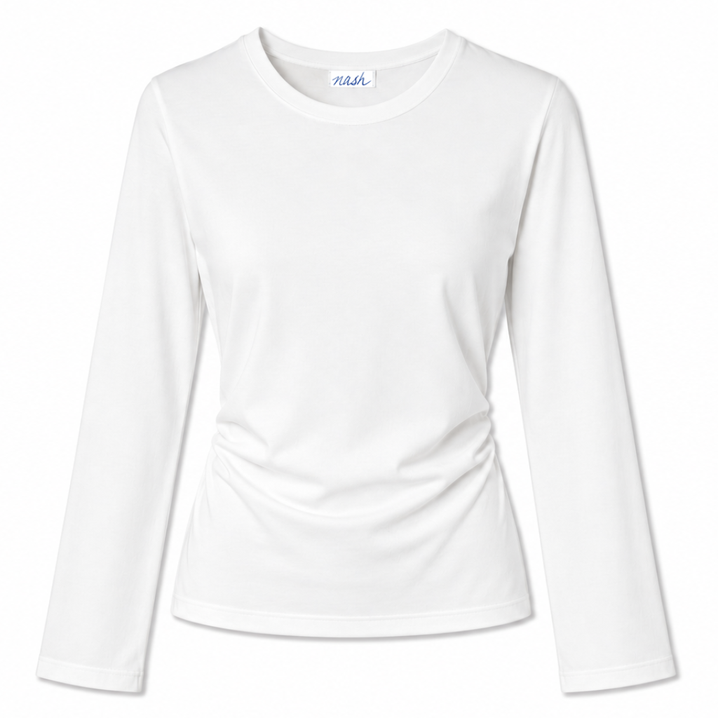 Cinched Oversized Tee - White