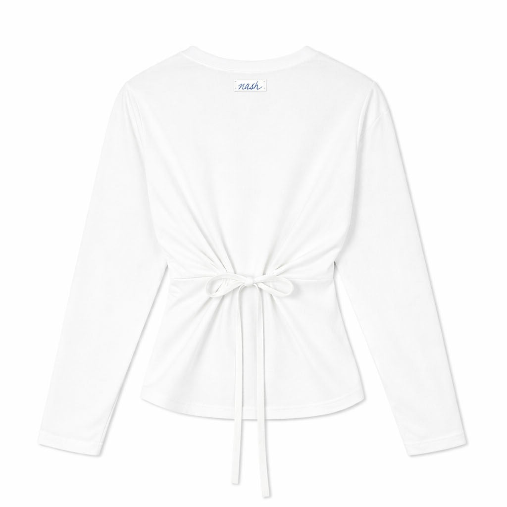 Cinched Oversized Tee - White