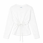 Cinched Oversized Tee - White