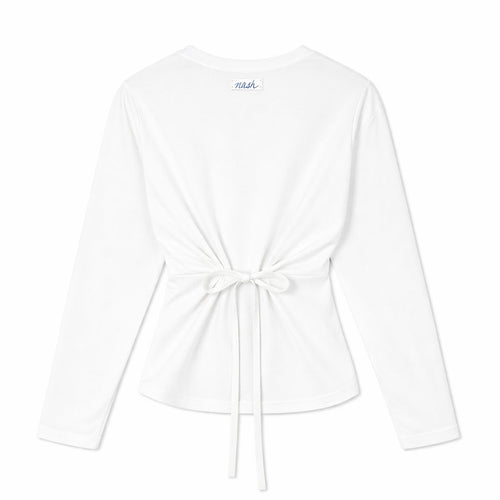 Cinched Oversized Tee - White