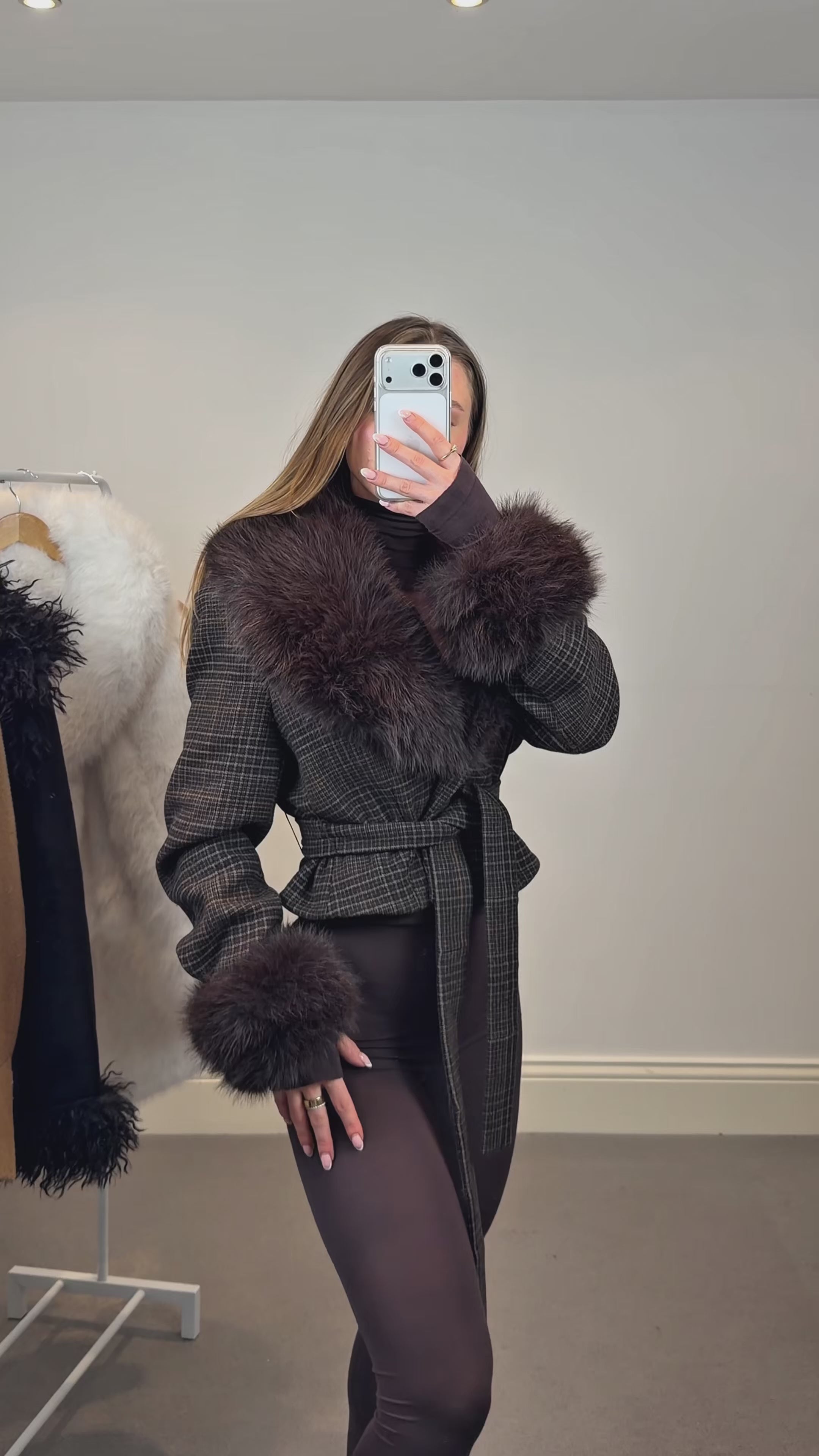 Faux Fur Collar & Cuffs
